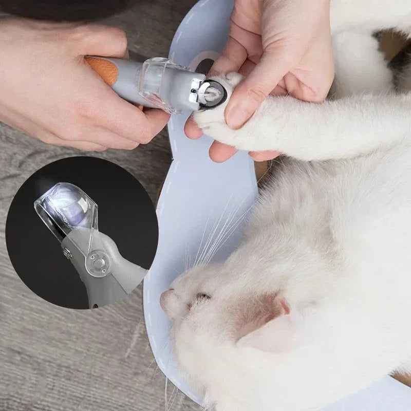 Dog & Cat Nail Clippers with LED Light and Magnifying Glass