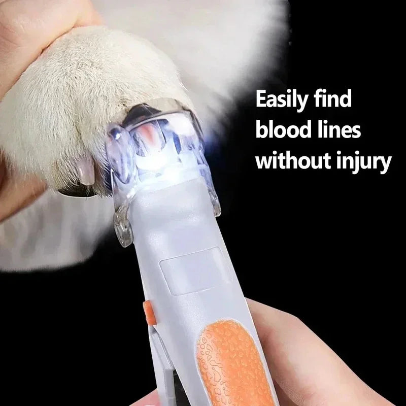 Dog & Cat Nail Clippers with LED Light and Magnifying Glass